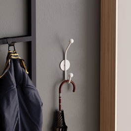 Wallity Rhino-B Gancho Metálico de Pared Blanco